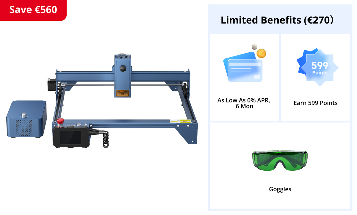 AtomStack A30 Pro Laser Engraving and Cutting Machine with F60 Air Assist Kit