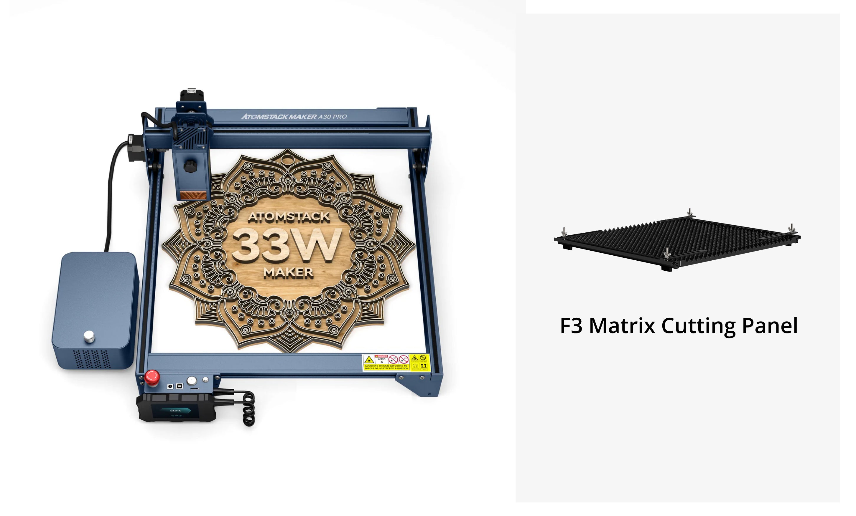 AtomStack A30 Pro Laser Engraving and Cutting Machine with F60 Air Assist Kit