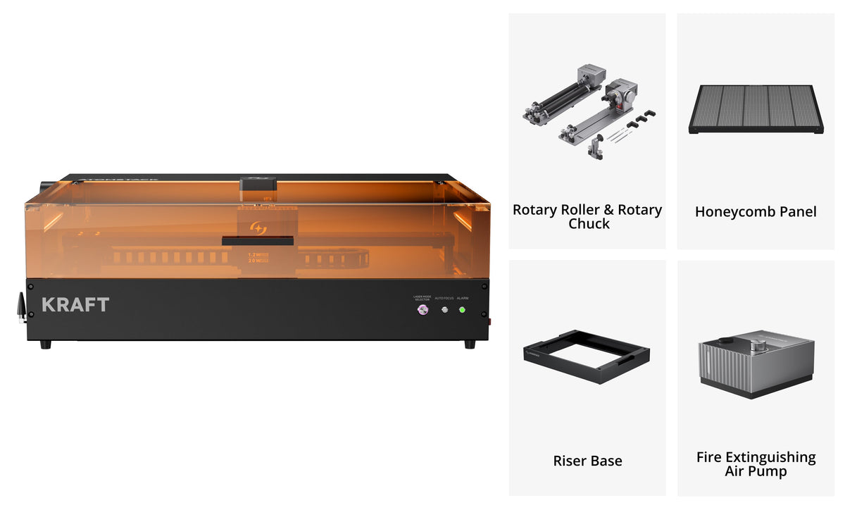 AtomStack Kraft Dual-laser Engraver 20W Diode + 1.2W IR