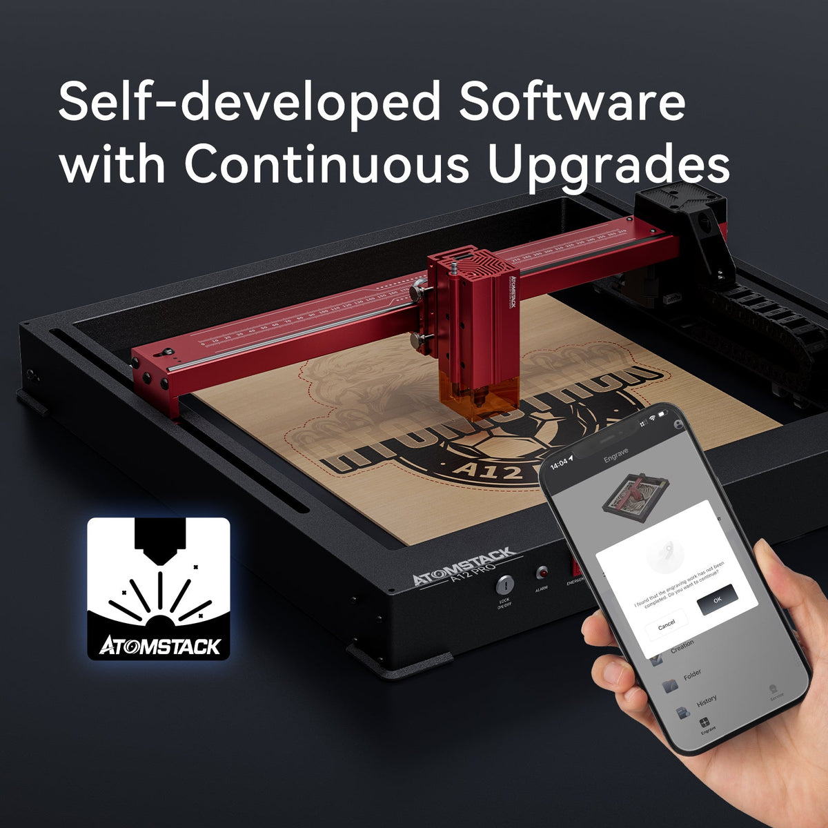 AtomStack A24 Ultra Optical Power 24W Unibody Frame Laser Engraver