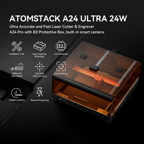 AtomStack A24 Ultra Optical Power 24W Unibody Frame Laser Engraver