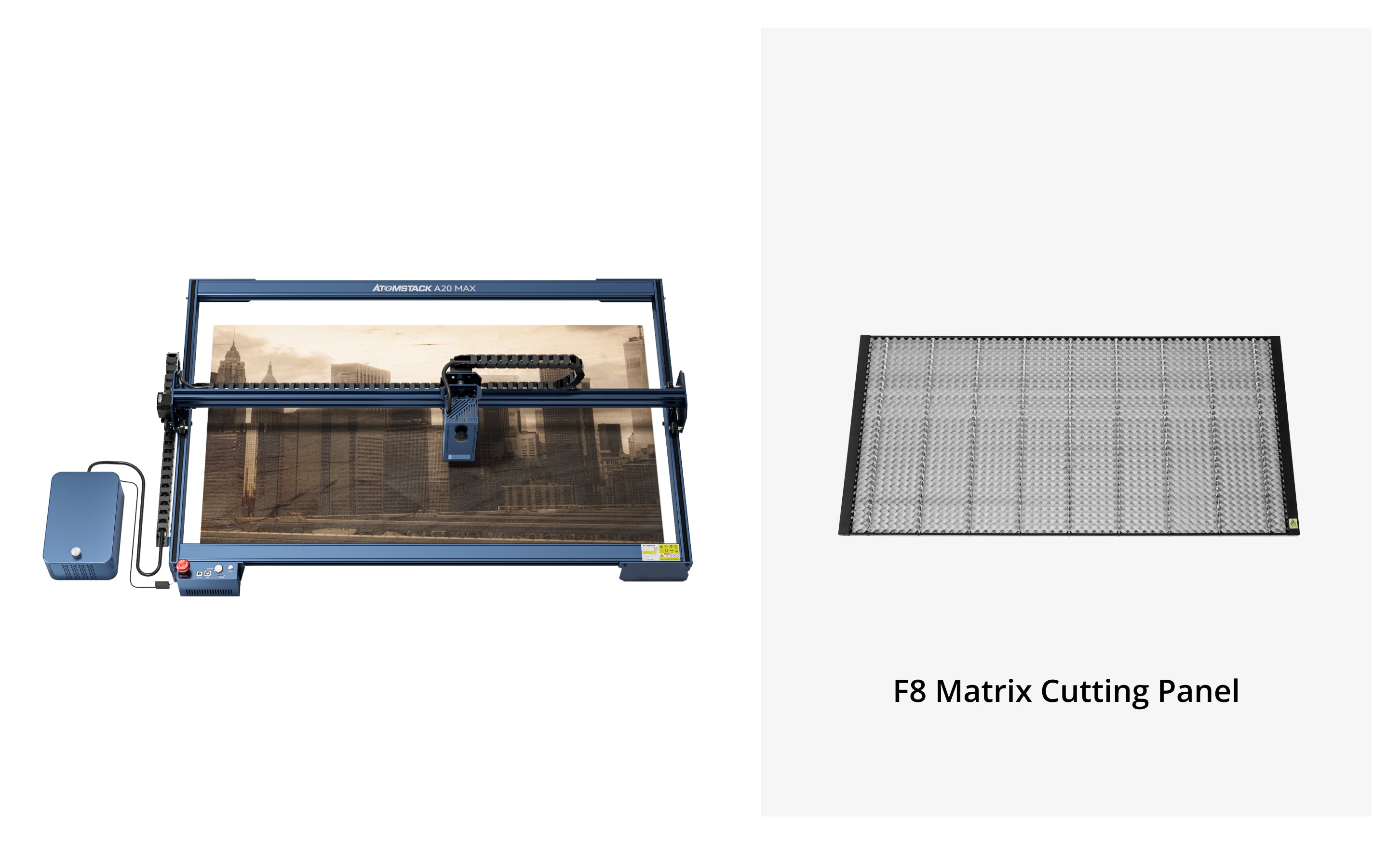 Graveur laser <tc>AtomStack</tc> A20 Max de grande taille avec protection des yeux et assistance pneumatique F60