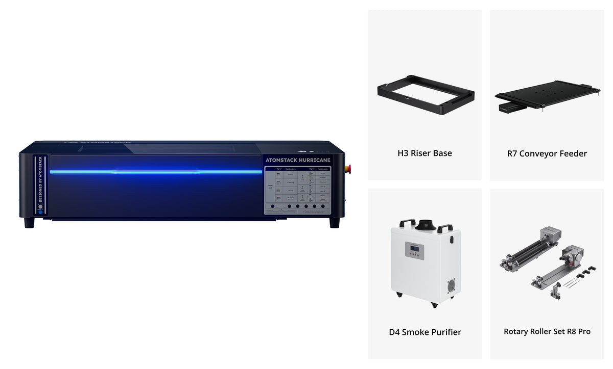 AtomStack Hurricane 55W CO2 Laser Cutter