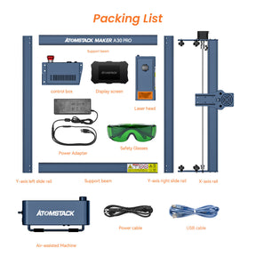 AtomStack A30 Pro Laser Engraving and Cutting Machine with F60 Air Assist Kit